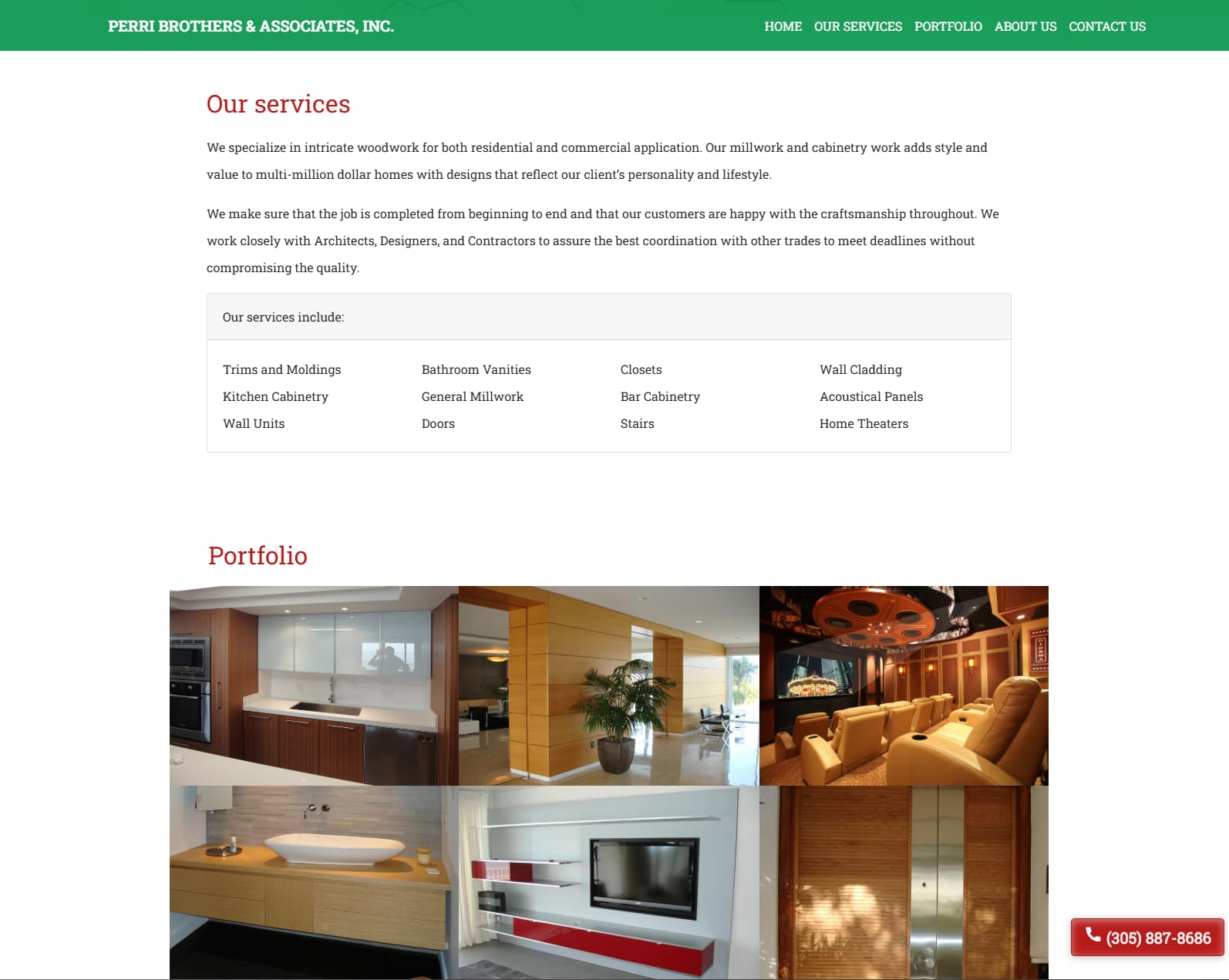perri brothers screenshot our services