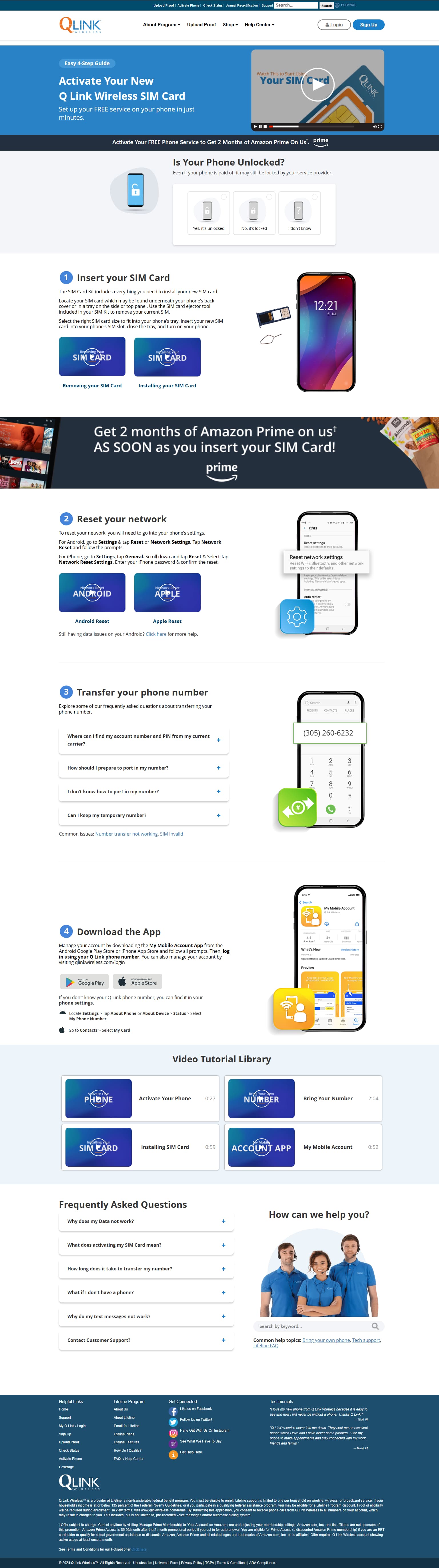q link wireless project screenshot activation